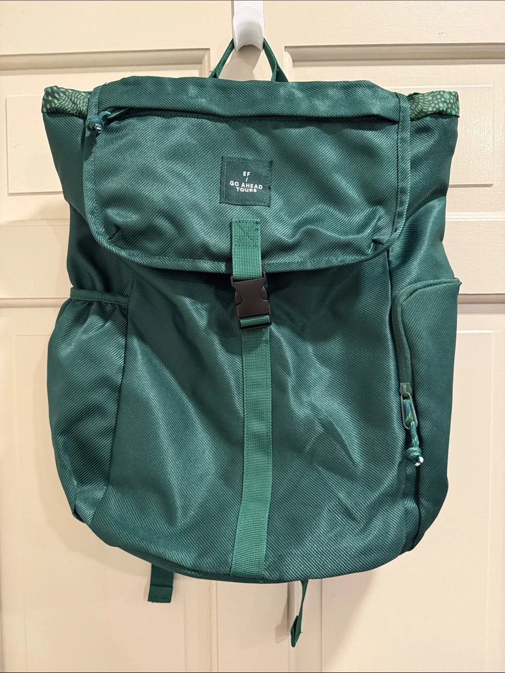 EF Go Ahead Tours Emerald Green Flap-Top Travel Backpack
